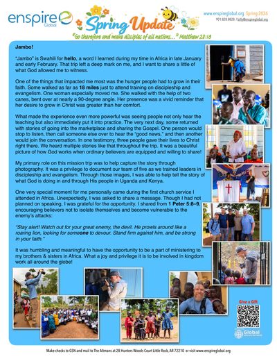 Spring 2026 Ministry Update